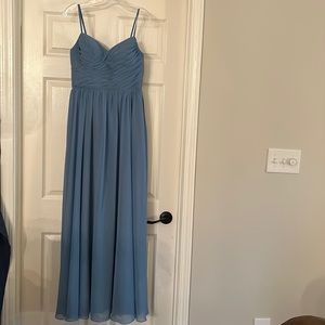 Azazie Lisbon Steel Blue Bridesmaid Dress A6